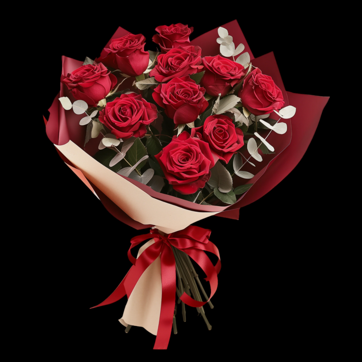 Fresh Red Rose Bouquet