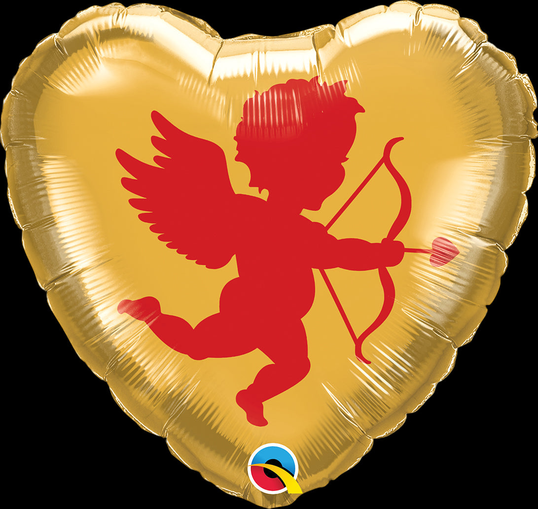 18" Heart Cupid Foil Balloon