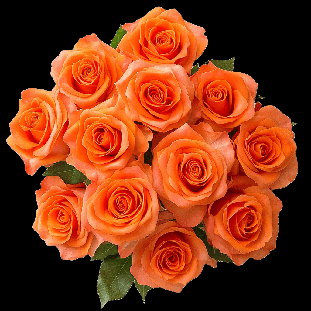 Fresh Orange Rose Bouquet