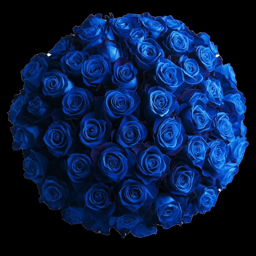 Fresh Royal Blue Rose Bouquet